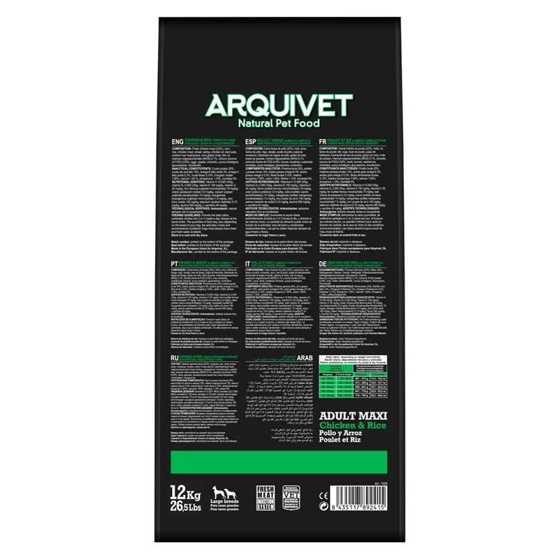 Arquivet Adult MAXI Huhn Mit Reis 12kg + Überraschung Für Den Hund 6 Arquivet Adult MAXI Huhn Mit Reis 12kg + Überraschung Für Den Hund – Bild 6
