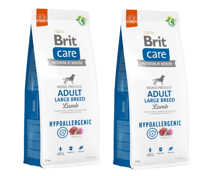 BRIT CARE Dog Hypoallergenic Adult Large Breed Lamb 2x12kg 1 BRIT CARE Dog Hypoallergenic Adult Large Breed Lamb 2x12kg