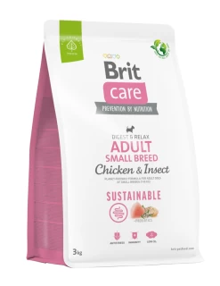 BRIT CARE Dog Sustainable Adult Kleine Rassen Huhn & Insekten 3kg