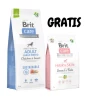 BRIT CARE Dog Sustainable Adult Large Breed Chicken & Insect 12kg + Hair & Skin Insect & Fish 3kg GRATIS!
