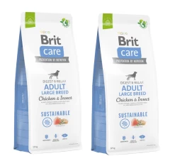 BRIT CARE Dog Sustainable Adult Large Breed Chicken & Insect 2x12kg