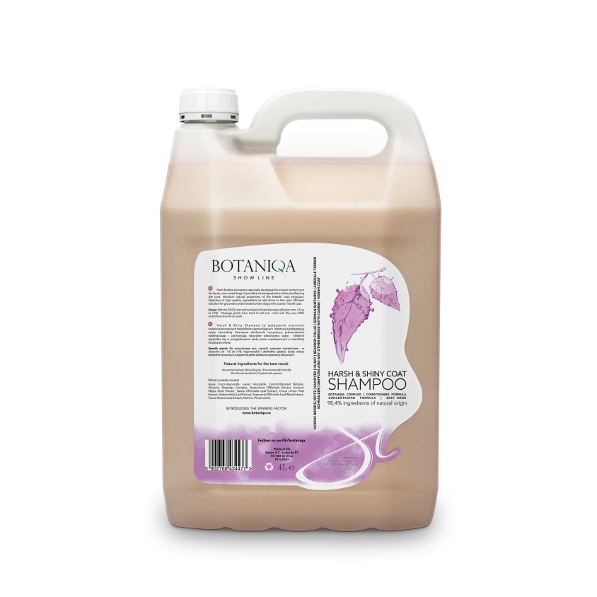 Botaniqa Show Line Harsh & Shiny Coat Shampoo Für Harsches Fell 4L 1 Botaniqa Show Line Harsh & Shiny Coat Shampoo Für Harsches Fell 4L