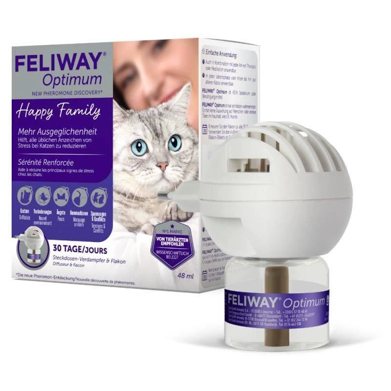 CEVA Feliway Optimum Diffusor + Kartusche 48ml 1 CEVA Feliway Optimum Diffusor + Kartusche 48ml