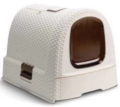 Curver Katzentoilette Rattan 51x38,5x40cm Creme/braun