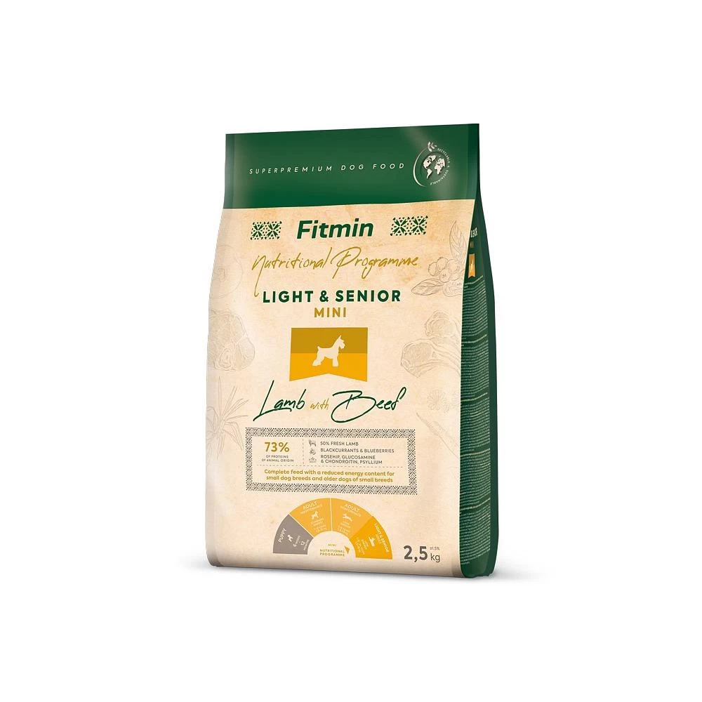FITMIN Mini Light Senior Lamb&Beef 2,5kg 1 FITMIN Mini Light Senior Lamb&Beef 2,5kg
