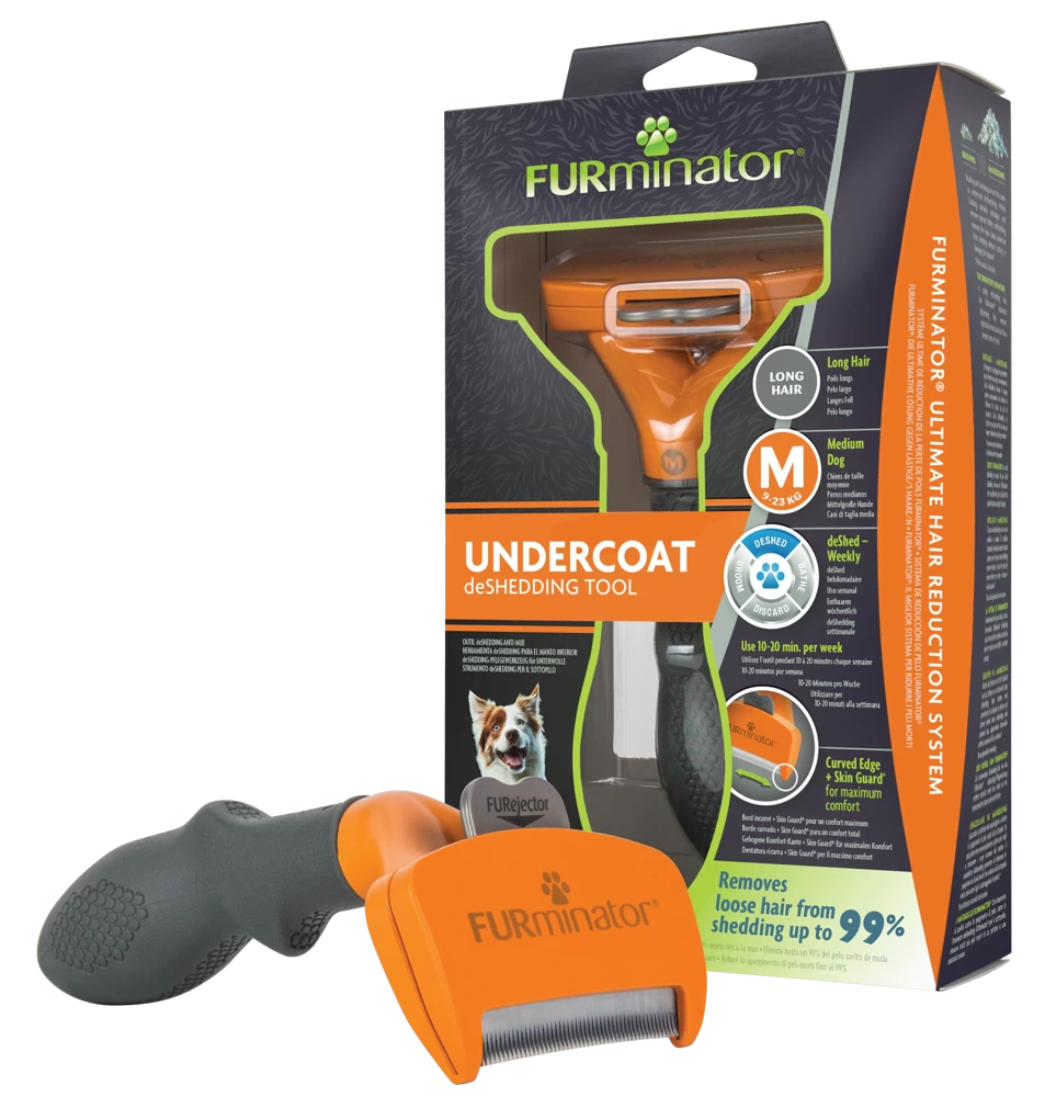 FURminator Zum Entfernen Der Unterwolle Für Mittelhaarige Hunde Mittelgroßer Rassen (M) 1 FURminator Zum Entfernen Der Unterwolle Für Mittelhaarige Hunde Mittelgroßer Rassen (M)