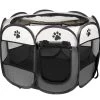 Faltbarer Zwingerkäfig Für Hund/Katze - Grau 91x91x58cm