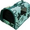 HILTON Transporttasche Blaue Blumen 50x26x27cm Für Eine Katze / Einen Hund