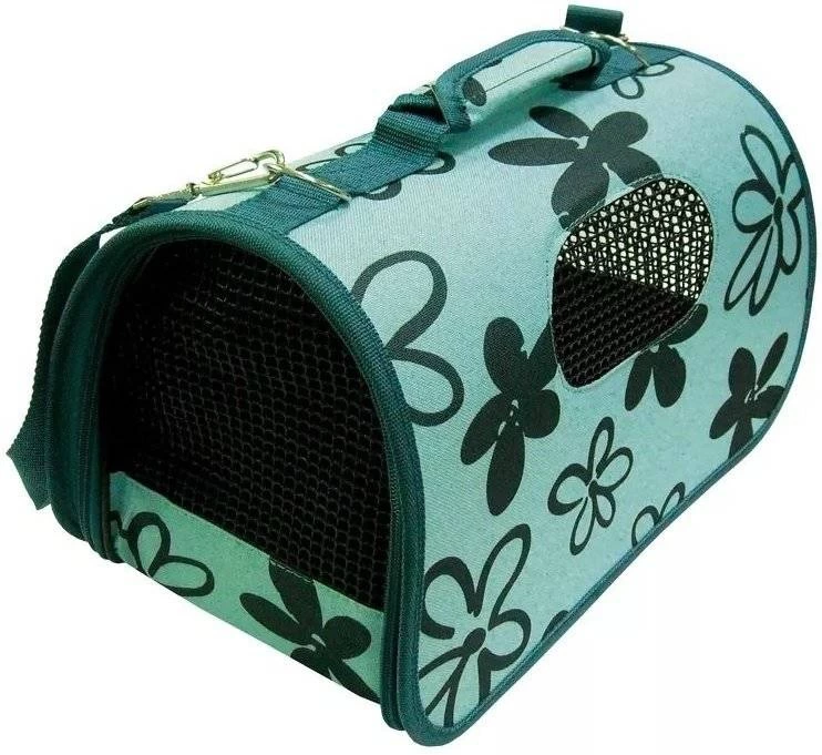 HILTON Transporttasche Blaue Blumen 50x26x27cm Für Eine Katze / Einen Hund 1 HILTON Transporttasche Blaue Blumen 50x26x27cm Für Eine Katze / Einen Hund