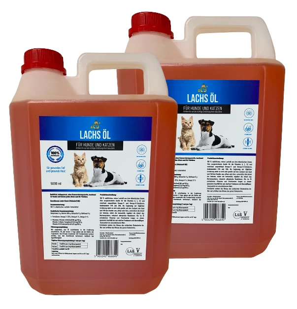 LAB V Lachsöl Für Hunde Und Katzen 2 X 5000ml- 3% BILLIGER 4 LAB V Lachsöl Für Hunde Und Katzen 2 X 5000ml- 3% BILLIGER – Bild 4