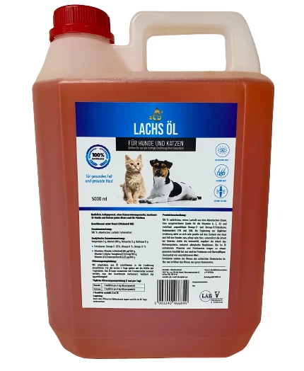 LAB V Lachsöl Für Hunde Und Katzen 2 X 5000ml- 3% BILLIGER 5 LAB V Lachsöl Für Hunde Und Katzen 2 X 5000ml- 3% BILLIGER – Bild 5