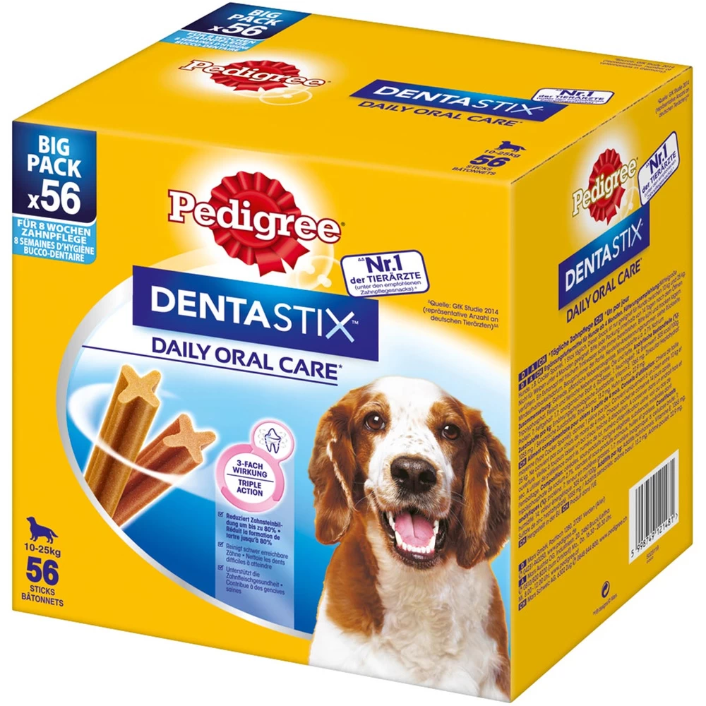 PEDIGREE DentaStix (mittelgroße Rassen) Dental Delikatesse Für Hunde 8x7-tlg. - 1440 G 1 PEDIGREE DentaStix (mittelgroße Rassen) Dental Delikatesse Für Hunde 8x7-tlg. - 1440 G