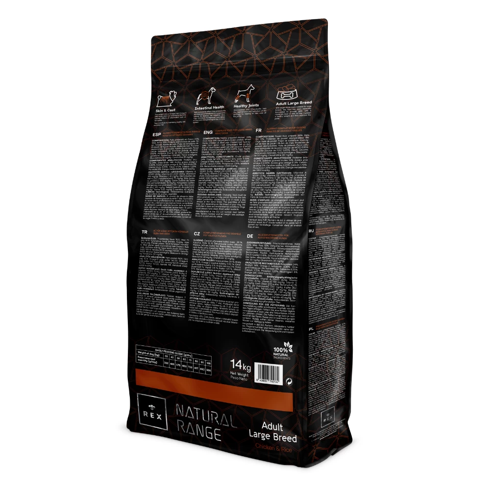 Rex Natural Range Adult Large Breed Chicken & Rice 2x14kg -3% Billiger 3 Rex Natural Range Adult Large Breed Chicken & Rice 2x14kg -3% Billiger – Bild 3
