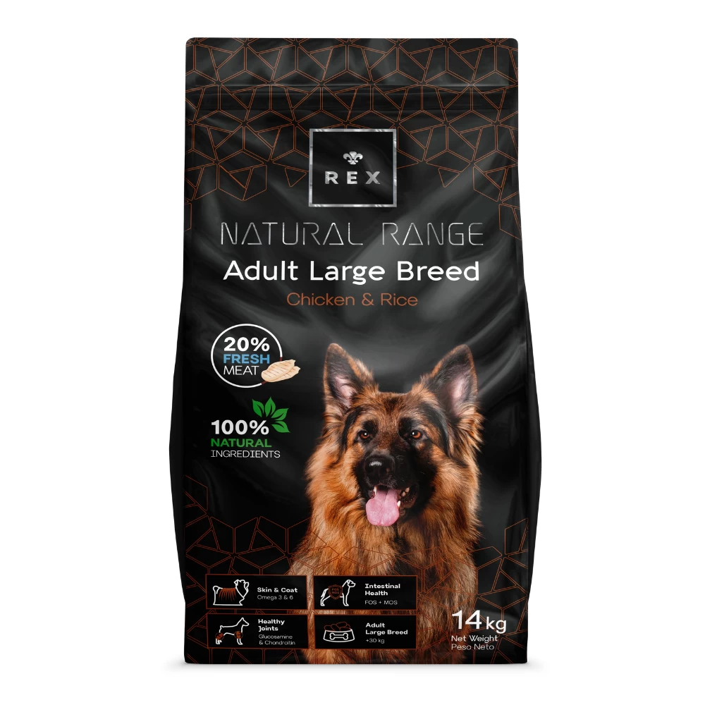 Rex Natural Range Adult Large Breed Chicken & Rice 2x14kg -3% Billiger 4 Rex Natural Range Adult Large Breed Chicken & Rice 2x14kg -3% Billiger – Bild 4
