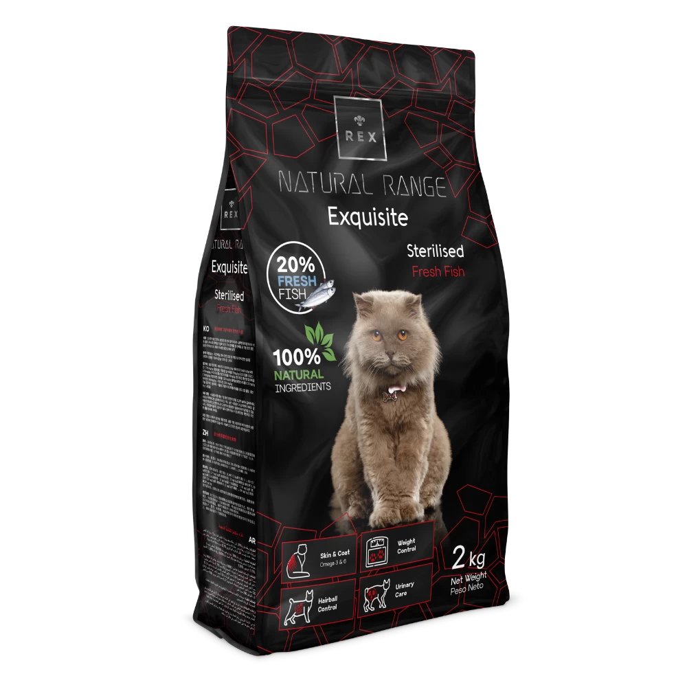 Rex Natural Range Exquisite Sterilised Fresh Fish Adult 2kg + Überraschung Für Die Katze 1 Rex Natural Range Exquisite Sterilised Fresh Fish Adult 2kg + Überraschung Für Die Katze