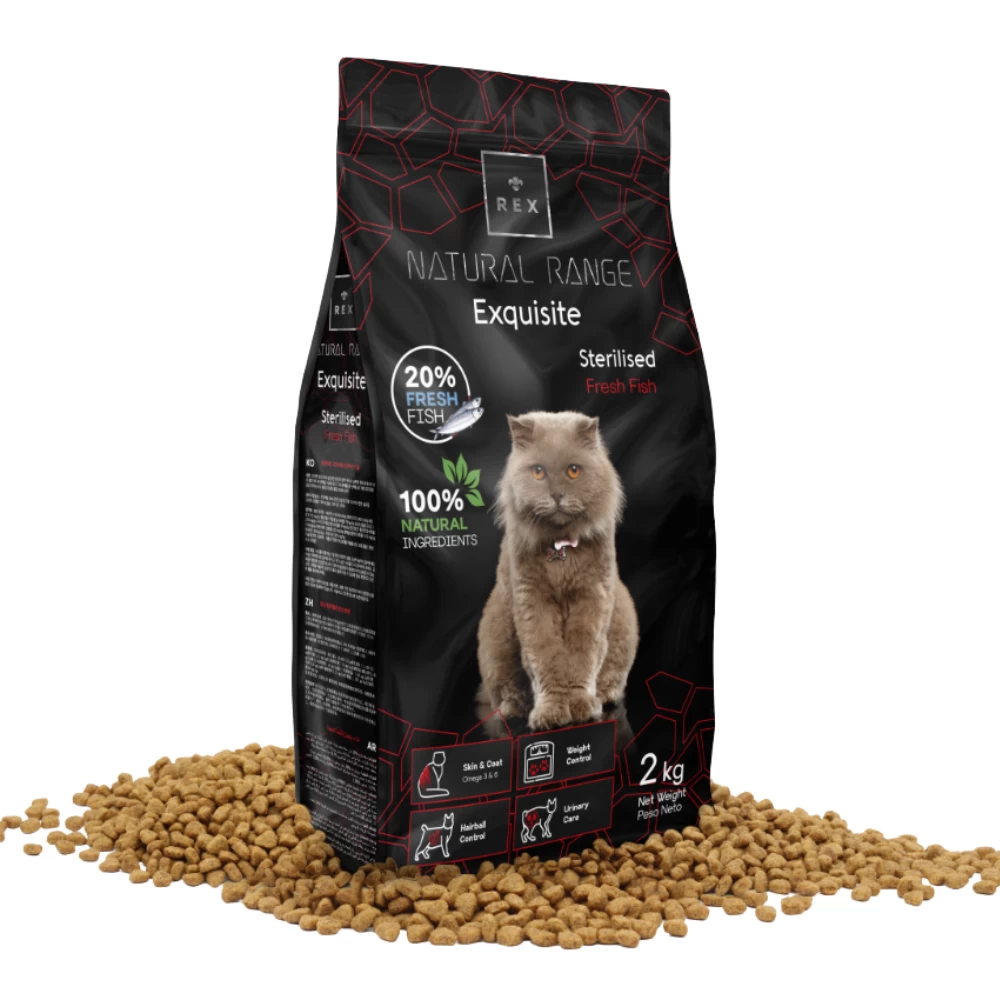 Rex Natural Range Exquisite Sterilised Fresh Fish Adult 2kg + Überraschung Für Die Katze 2 Rex Natural Range Exquisite Sterilised Fresh Fish Adult 2kg + Überraschung Für Die Katze – Bild 2