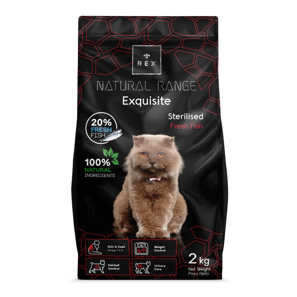 Rex Natural Range Exquisite Sterilised Fresh Fish Adult 2kg + Überraschung Für Die Katze 4 Rex Natural Range Exquisite Sterilised Fresh Fish Adult 2kg + Überraschung Für Die Katze – Bild 4