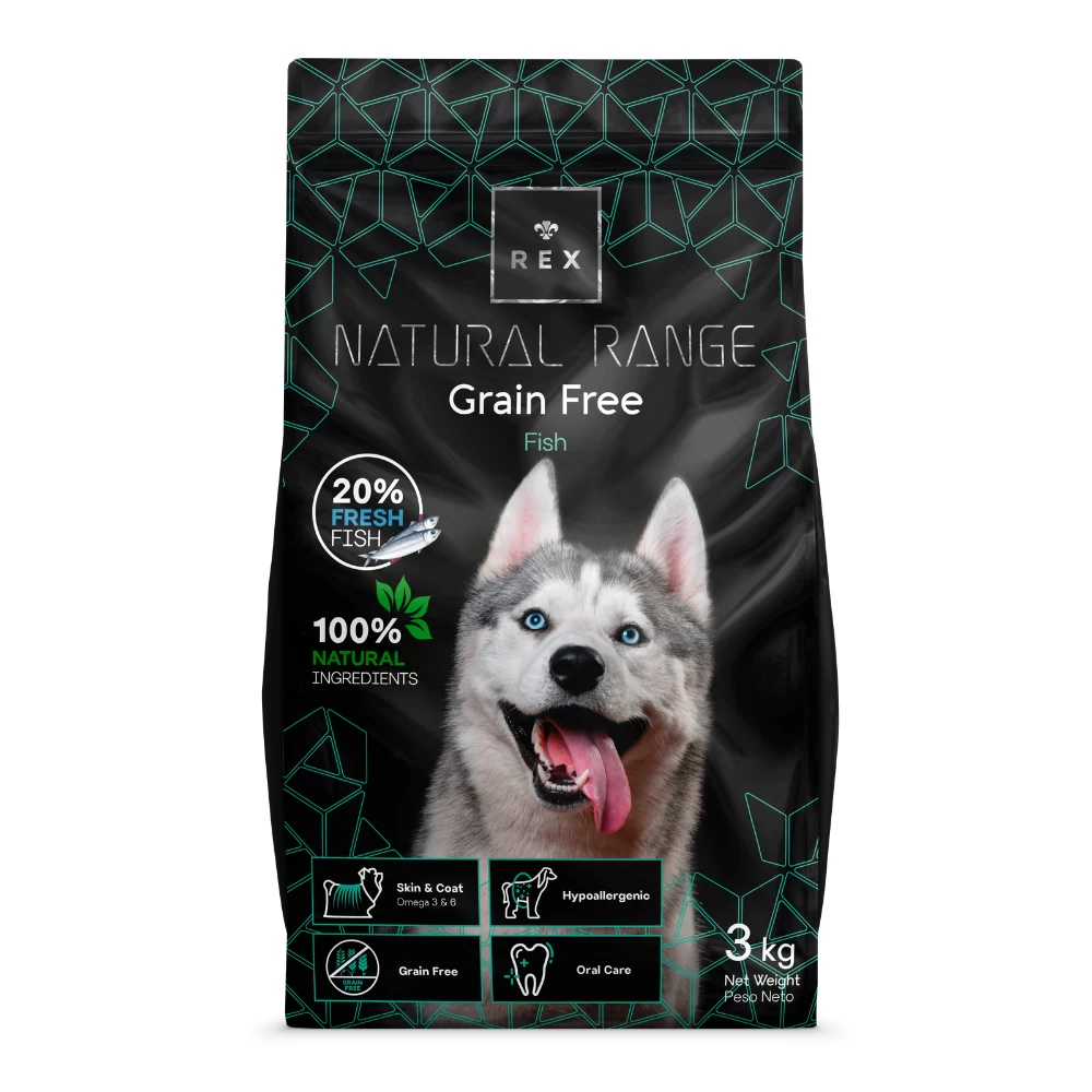 Rex Natural Range Grain Free Fish 3kg + Überraschung Für Den Hund 3 Rex Natural Range Grain Free Fish 3kg + Überraschung Für Den Hund – Bild 3
