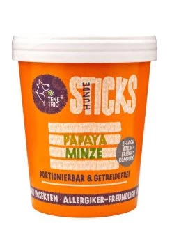 TENETRIO HUNDESTICKS PAPAYA- Atemerfrischende Kausticks - Mit Insekten, Papaya Und Minze 330g
