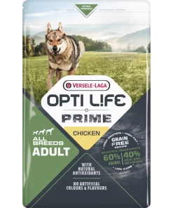 VERSELE-LAGA Opti Life Prime Adult Chicken 2,5kg - Getreidefreies Futter Für Ausgewachsene Hunde Mit Hähnchen