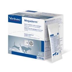 VIRBAC Megaderm 28x4 Ml Nahrungsergänzungsmittel Für Hunde Und Katzen Bis Zu 10 Kg Bei Hautproblemen