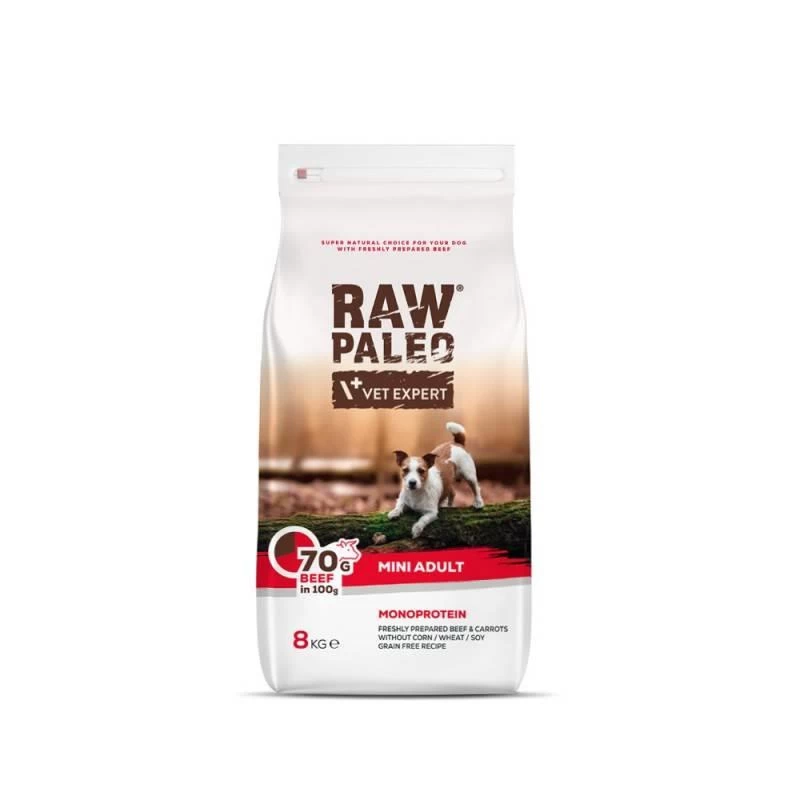Vetexpert RAW PALEO BEEF ADULT MINI 8KG 1 Vetexpert RAW PALEO BEEF ADULT MINI 8KG