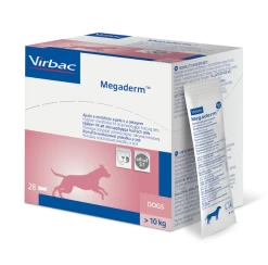 Virbac Megaderm 28x8 Ml Nahrungsergänzungsmittel Für Hunde 10-30 Kg Bei Hautproblemen