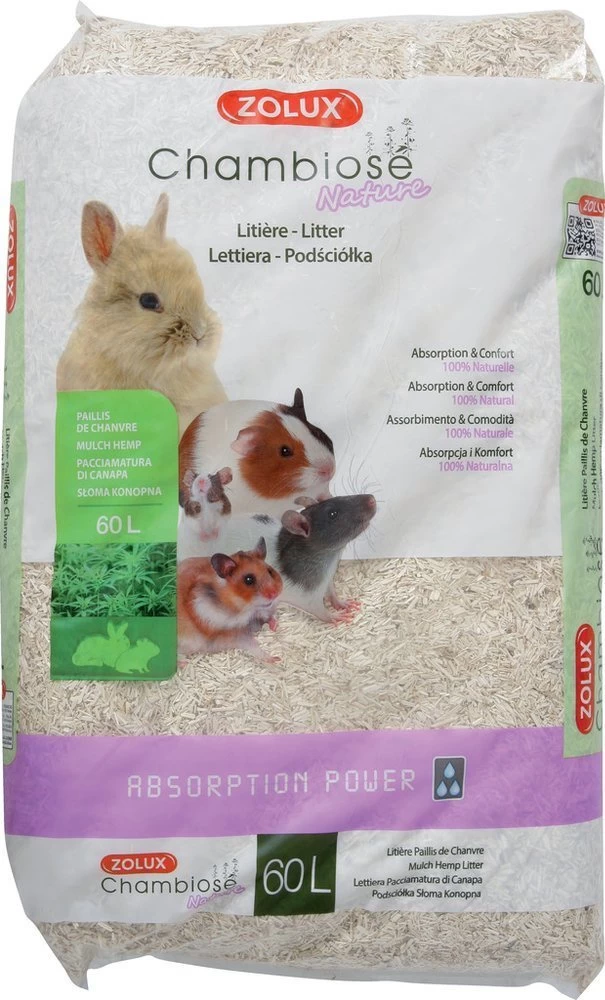 ZOLUX Naturhanf Chambiose Einstreu Für Nager 60l 1 ZOLUX Naturhanf Chambiose Einstreu Für Nager 60l