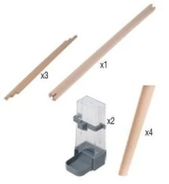 ZOLUX Vogelkäfig Neo Jili, Beige, 78 X 48 X 81 Cm