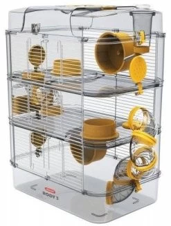 Zolux RODY3 TRIO Bananengelb Käfig Für Kleintiere Hamsterkäfig Kleintierkäfig