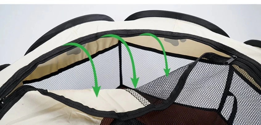 Zusammenklappbarer Hundekäfig Für Katzen - Braun 91x91x58cm 5 Zusammenklappbarer Hundekäfig Für Katzen - Braun 91x91x58cm – Bild 5